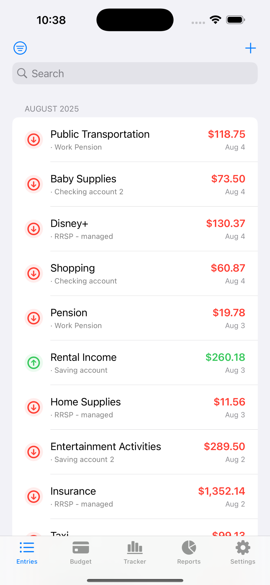 home screen